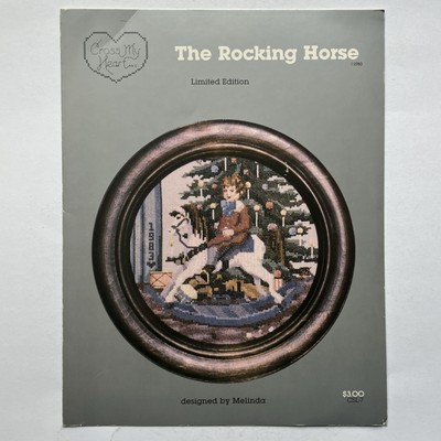 Vintage Cross My Heart CSL-7 The Rocking Horse Counted Cross Stitch Leaflet 1983