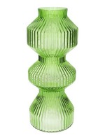 INNA-Glas Glasvase Lucelle, Mit Rillen, GrüN, 40Cm, Ø16Cm