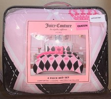 Juicy Couture Pink/Black/White Hot Pink Crown...