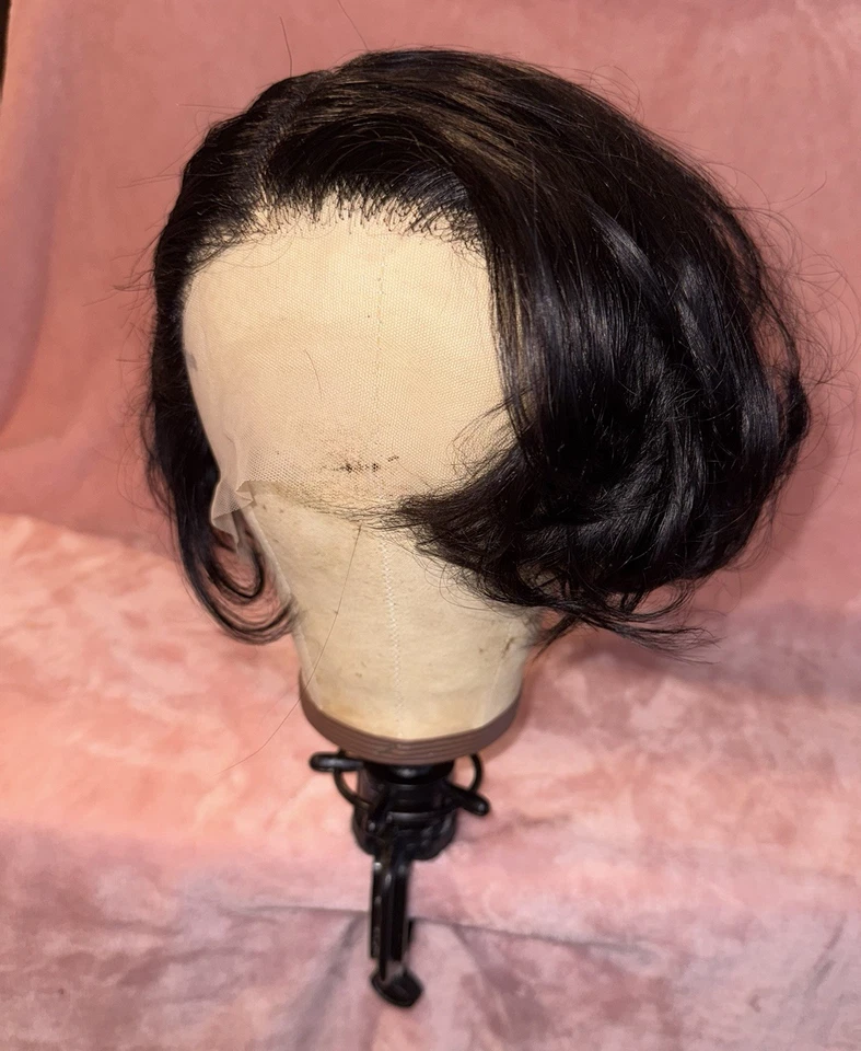 Short Bob Human Hair Wig Side Part - Image 3 of 4