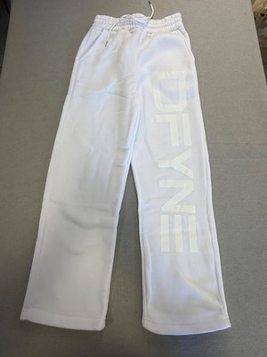 EUC DFYNE Signature Wide Leg Jogger, Lunar Rock White - S