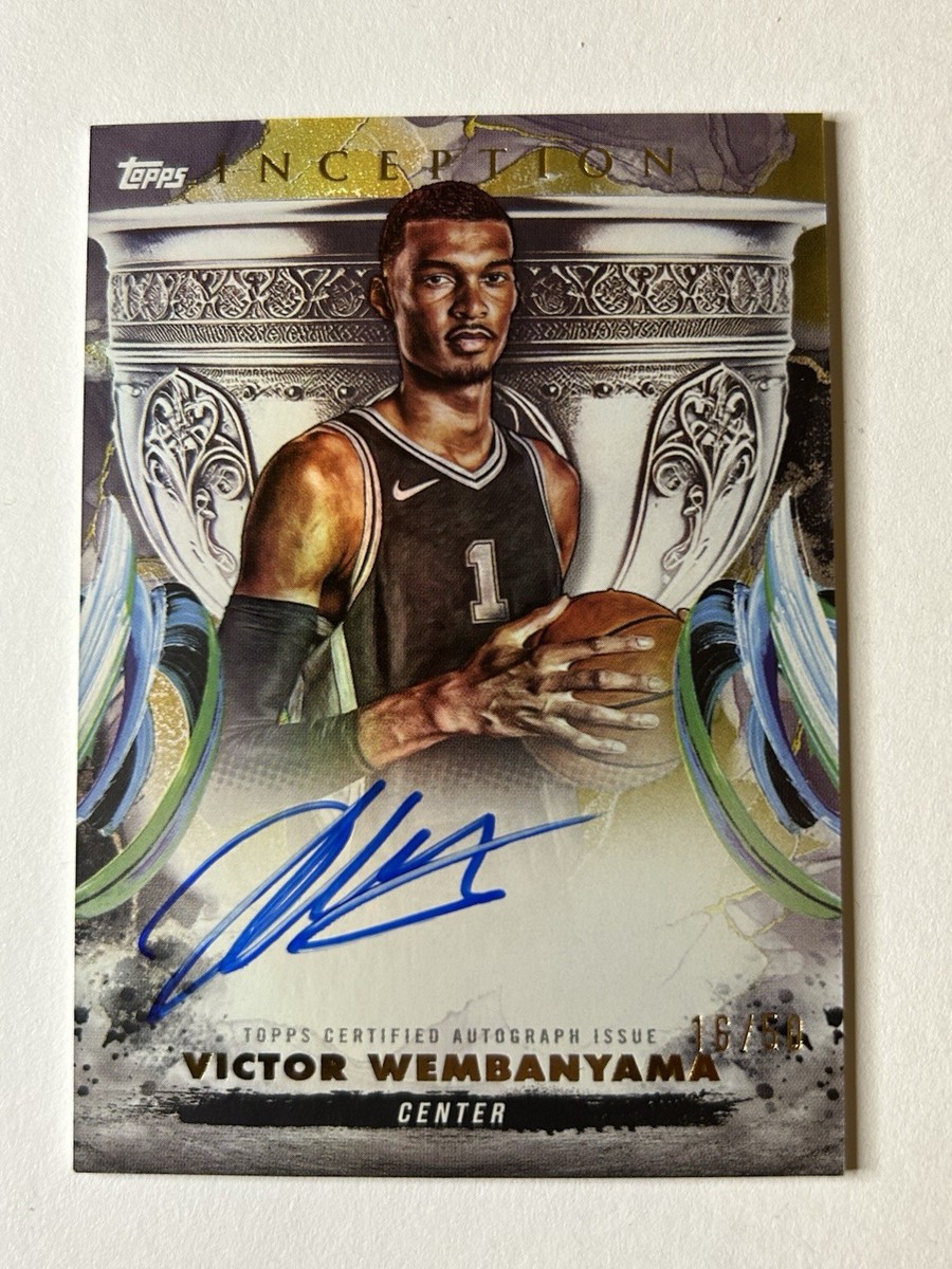 Victor Wembanyama 2024-25 Topps Inception Grail Chasing Auto 16/50