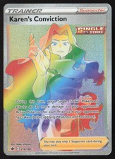 Karen's Conviction 216/198 Rainbow Rare Pokemon Chilling Reign NM on eBay