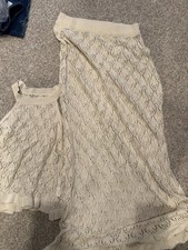 Crochet Skirt Tank Set Medium 2 Piece New