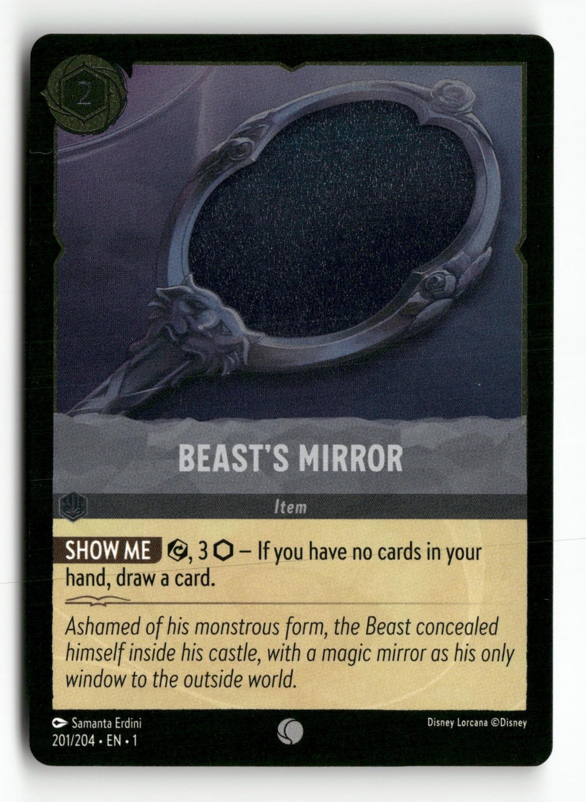 Beast's Mirror The First Chapter 201/204 Lorcana Cold Foil NM Samanta Erdini