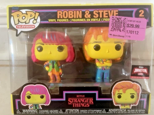 Funko Pop! Vinyl: Stranger Things - Robin & Steve 2-Pack (Black Light) - Target