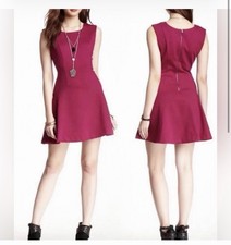 FREE PEOPLE Cha Cha Ponte Mini Dress magenta size small Women’s a line