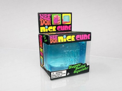 NEW Nee Doh Nice Cube - Super Solid Squish! (Blue) - Stress fidget relief toy