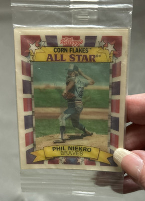 1992 Kelloggs Corn Flakes Phil Niekro 3D All Star card  - UNOPENED