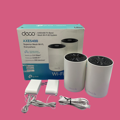 TP-Link Deco XE75 AXE5400 Tri-Band WiFi 6E Mesh System White #MM4987