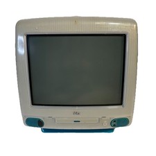 Vintage Working 1998 iMac G3 Teal Blue Mac OS 8.6 233MB