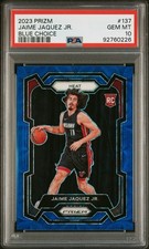 Jaime Jaquez Jr 2023 Panini Prizm #137 Blue Choice Scope Prizm /49 Heat Rookie