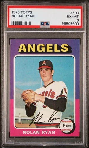 1975 Topps Nolan Ryan #500 PSA 6 Los Angeles Angels Baseball Card