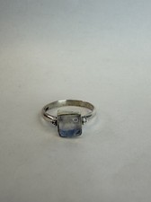 Nachlass 925 Sterling Silber Mondstein Ring GR: 5