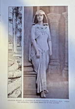 1907 Vintage Magazine Illustration Actress Gertrude Elliott As Cleopatra