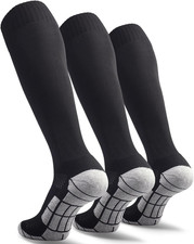 Knee High Soccer Socks 1/3/5 Pairs for Adults, Youth, and Kids