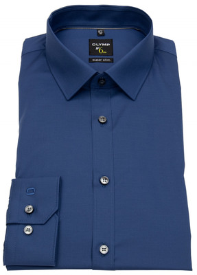 Olymp Herren Hemd No 6 Super Slim Fit petrol 0466 64 13