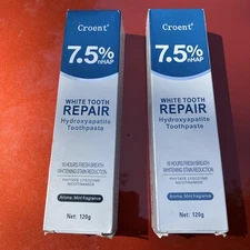 CROENT 3x 120g Tube 7.5% nHAP White Tooth Repair Hydroxyapatite Toothpaste NEW