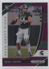 2020 Panini Prizm Draft Picks Rookies Purple Brian Lewerke #142 6o3