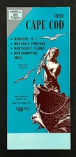 1959 American Express AmEx Tours Cape Cod Nantucket Mass Vintage Travel Brochure