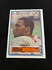 GERALD RIGGS ROOKIE 1983 TOPPS ATLANTA FALCONS NRMT #25 RC FOOTBALL CARD !. rookie card picture