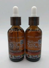2 Pack 2 oz Haitian Black Castor Oil Skin & Hair - Original Kreyol Essence