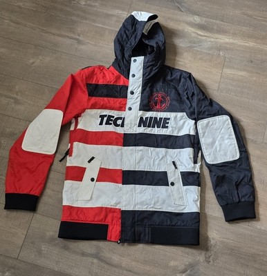 TechNine Winter Athletics Large Black White Ski Snowboard Jacket (A15/10)
