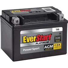 EverStart Premium AGM Power Sport Battery, Group Size TX9 12 Volt, 120 CCA