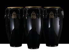 LP Limited Edition Mango Conga Set - Piano Black w/ Black Nickel
