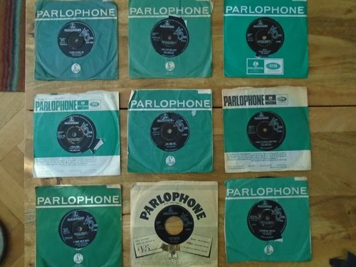 BEATLES 9 x 7" SINGLES BUNDLE please please/help/paperback/rigby/Y.submarine etc