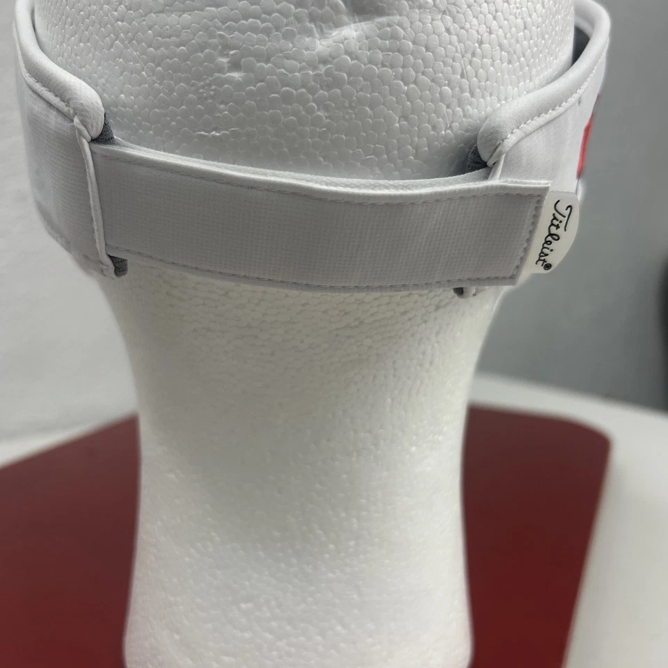 Visera de golf Titleist para hombre NUEVA blanca negra correa ajustable de seguro UFG Foto 3 de 4