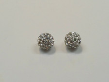 Polymer Clay Pave Rhinestone Disco Ball Beads, Grade A, Round, Crystal 8mm Qty 6