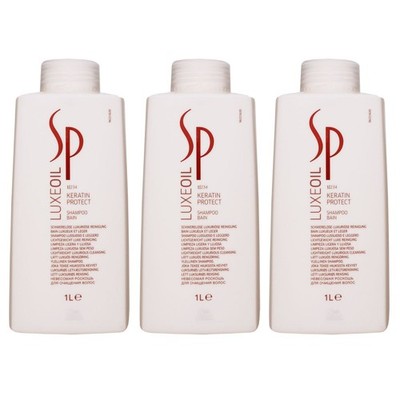 Wella SP Luxe Oil Keratin Protect 3 x 1000 ml Shampoo Set