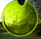 Blenko Glass Suncatcher - Taurus - Olive