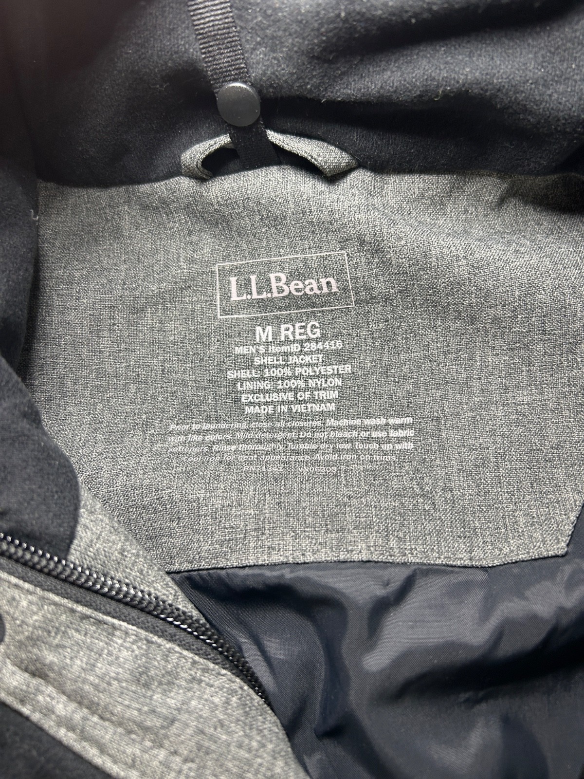 L.L. Bean Parka Jacket Coat Shell Waterproof All Season Size Medium READ image 2