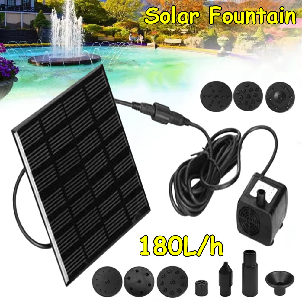 Bomba de agua alimentada por panel solar jardín piscina pequeño estanque acuario fuente