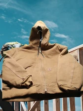 Mens Carhartt 14806 Quilt Lined Hooded Jacket Heavy Duty 2XL MINT condition