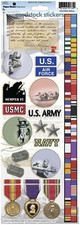 Crafts PH 13" CS Stickers Military USMC Army Navy Air Force Sam US DC 