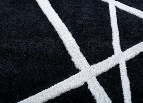 |5x8|6x9|Hand Tufted Morden Design Rug ebony/white High Quality Area Carpet - Picture 3 of 4