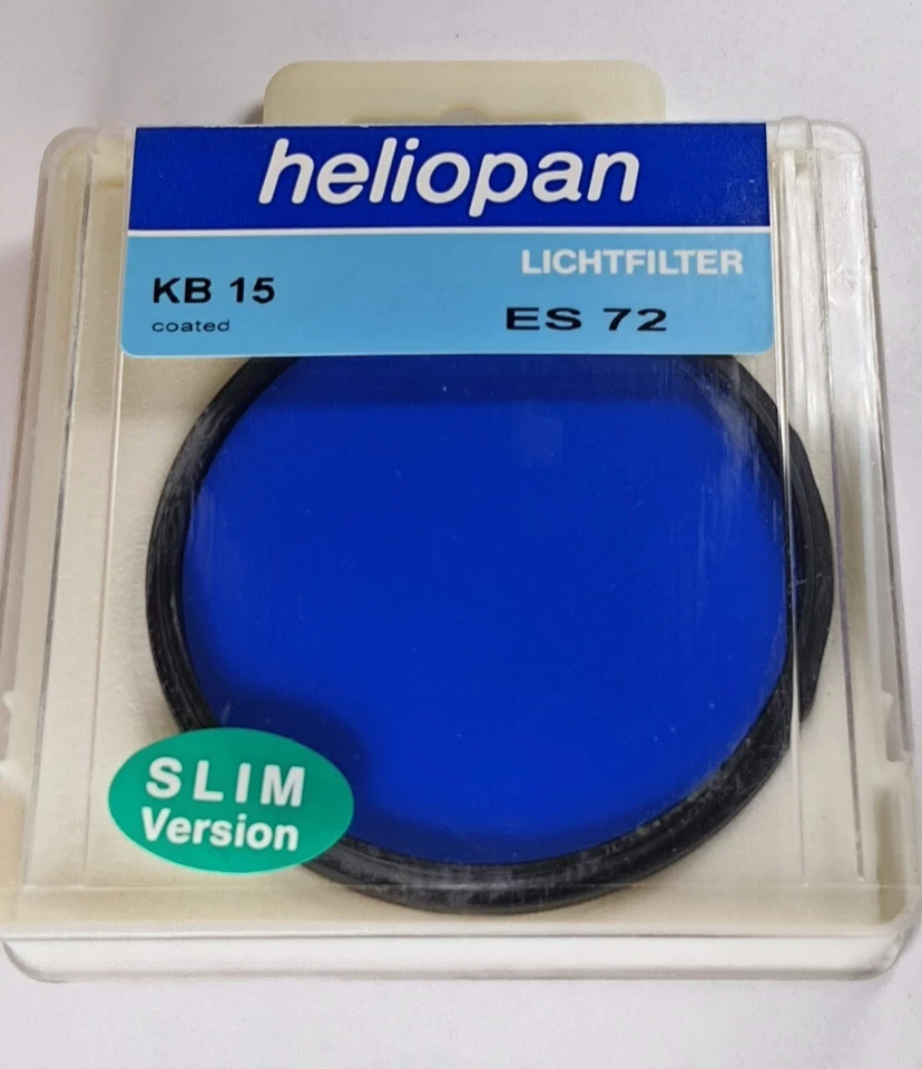 Heliopan 72mm KB 15 80A Blue Cooling Color Coated Lens Filter Germany 72 mm ES72 - Image 2 of 4