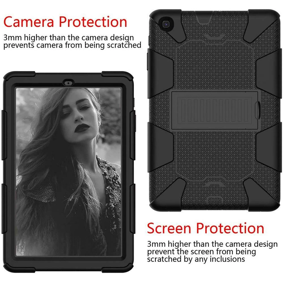 For Samsung Galaxy Tab Heavy Duty Military With Kickstand Shockproof Tablet Case - Image 3 of 4