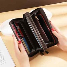 Travel Large Flat MF Phone Case Wristlet Women Wallet Women Wallet Purse