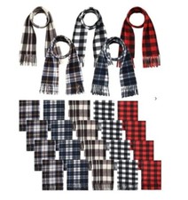 Lot of 25 Pieces - Plaid Winter Neck Scarfs - Soft Warm Classic Scarf - Unisex