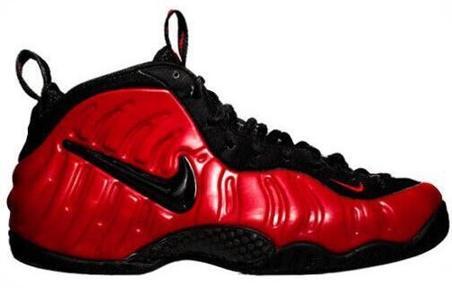 NIKE 1/2 Cent FoamPosite Cranberry Sz 12 Varsity Red/Black  display picture 2