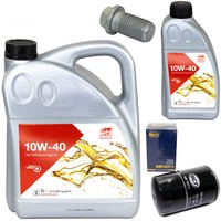 MotoröL Set 10W-40 6 Liter + ÖLfilter SM 107/1 + Schraube FüR Mercedes 190 E 2.6