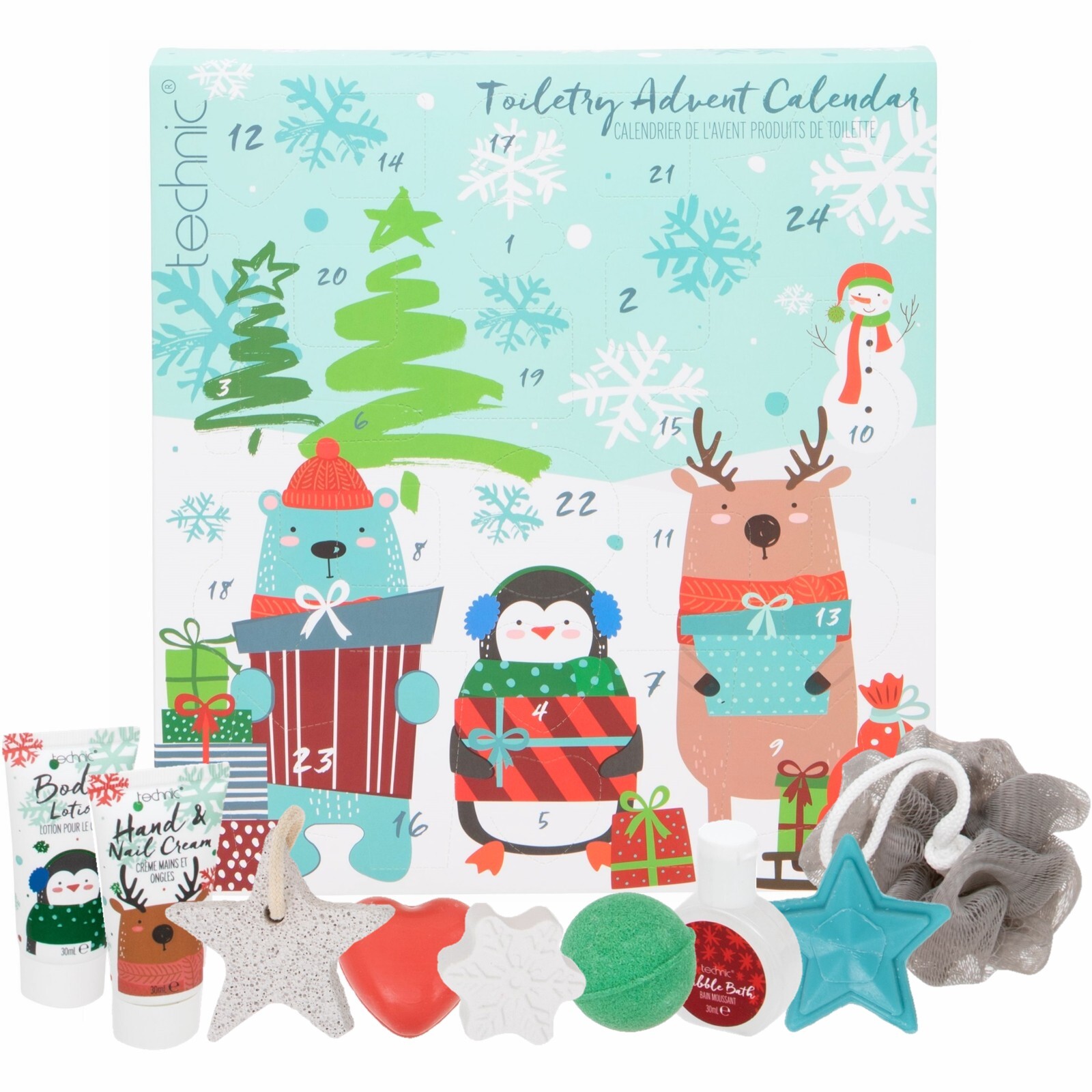 Kids Toiletry Advent Calendar Bubble Bath Bombs Gift Set Xmas Girls Boys Teens