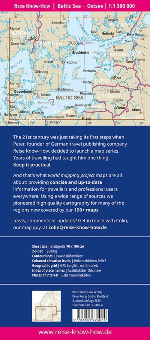 Thumbnail - Reise Know-how Verlag Peter Rump | Reise Know-how Landkarte Ostsee 1:1