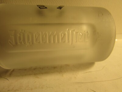 Jagermeister Frosted Shot Glass-Dion Eddies-Bay of San Quentin- logo on bottom