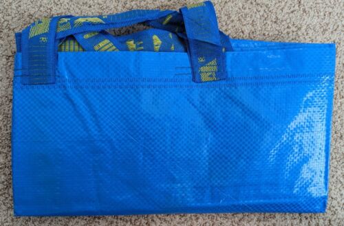 IKEA Blue LARGE BAG 19 Gallon Size Shopping Laundry Grocery Durable Carry FRAKTA - Imagen 1 de 5