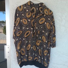VTG ALAN STUART BEAUTIFUL ABSTRACT PATTERN 70's Short Sleeve M Men's Shirt Disco